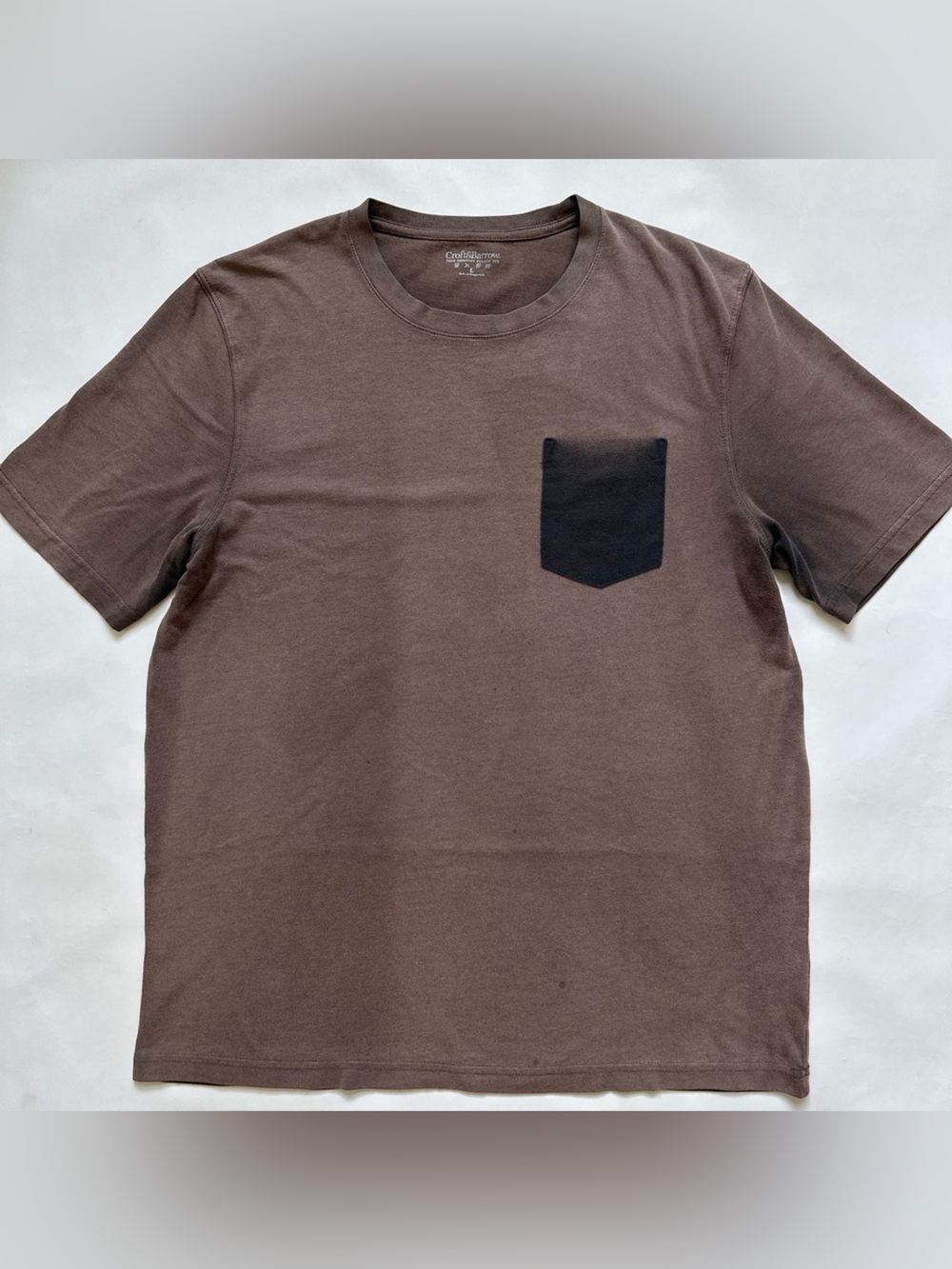 sun faded black Ghost pocket tee distressed grunge premium basic tshirt